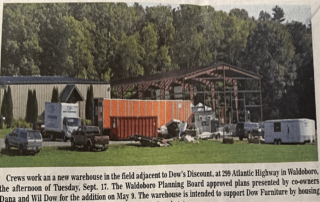 Dow's Warehouse by Steel Bolt Construction – Newspaper Article